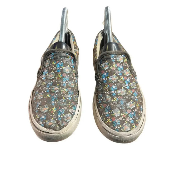 Vans x Discovery (Project CAT) Floral Canvas Slip-On Skate Shoe - Juniors Size 4 - Picture 7 of 13